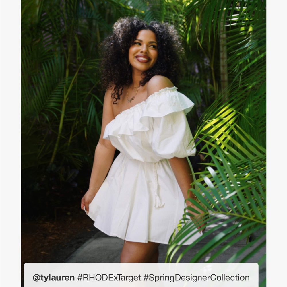 RHODE x Target white, one shoulder dress, XS